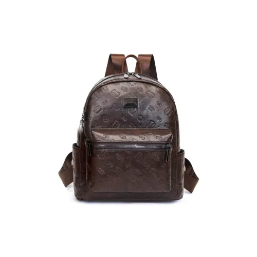 BUBM ПУ (полиуретан) Рюкзак Стандартный Женский Коричневый Серый