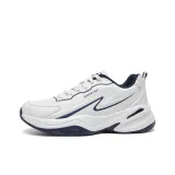 Белая и синяя обувь без подкладки