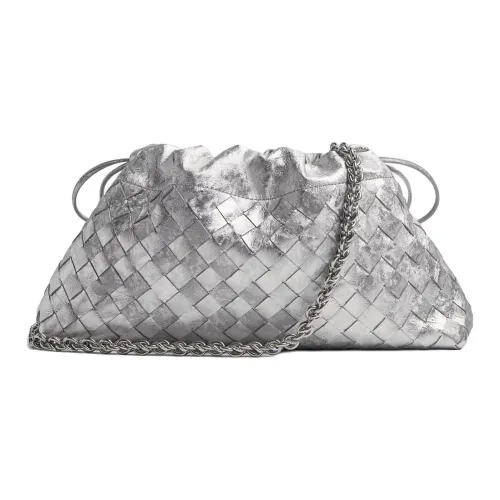 Bottega Veneta Овчина Сумка на плечо Женская Серебряная