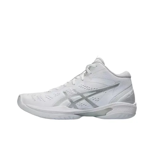 ASICS GELHOOP V16 Амортизация Износостойкий MID Топ Баскетбольные кроссовки Мужские Белый Серебряный