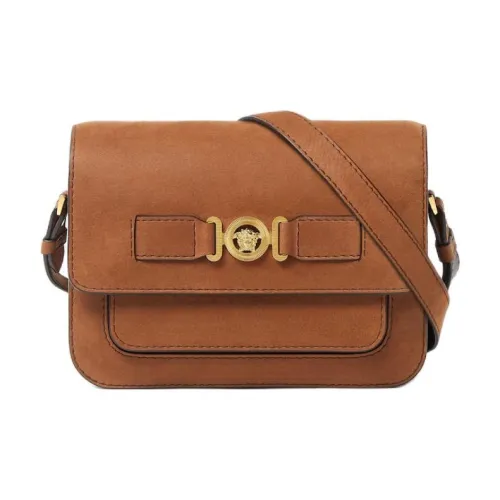 VERSACE MEDUSA BIGGIE серия Сумка через плечо из коровьей кожи Мужская Коричневая