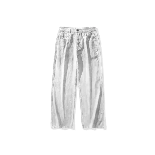 MIIRACER Белый Унисекс Джинсы