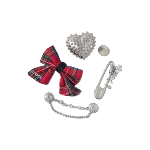 Crocs Цинковый сплав Обувь Пряжка Унисекс Серебряный Красный