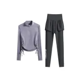 Комплект одежды (Sea Rock Gray с длинным рукавом + серые штаны)