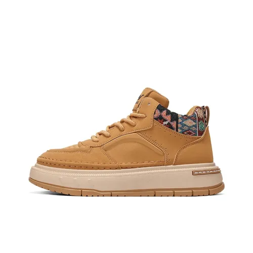 HUAGANGLUOTUO Амортизация устойчивость к истиранию увеличенная высота MID топ повседневная обувь мужской