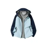 [Пальто + Базовый слой] Далекий Небесный Синий/Белый Icon K-Светло-Серый/Белый Icon K