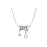 Искрящееся ожерелье Halo с звездой, серебряное