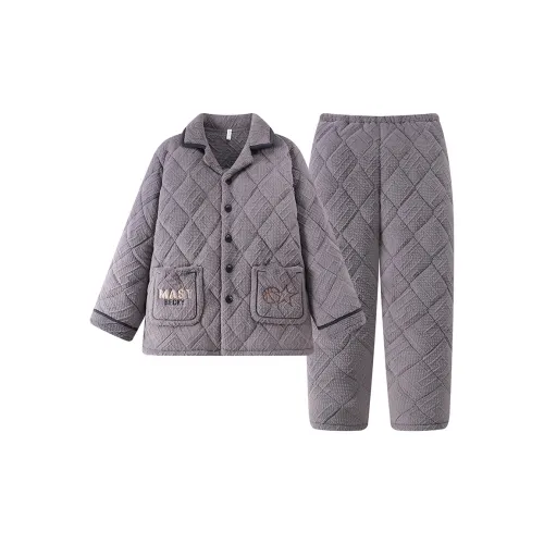 HANQIANNUO Зимняя пижама из кораллового флиса мужская MIAN AO