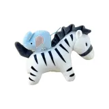 Тянуть-Таб Плюшевый Зебра Игрушка с Слоном на спине