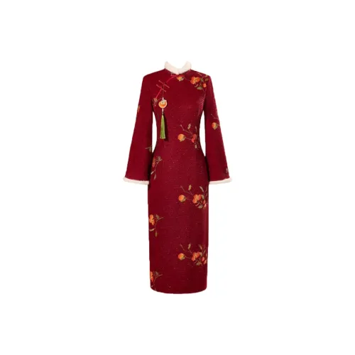 COVT Длинное платье с длинными рукавами женское