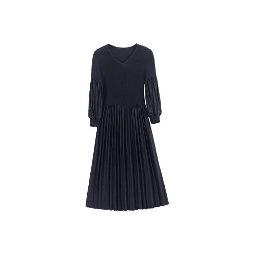 KAIMUSHI Женские Длинные Платья с Длинными Рукавами