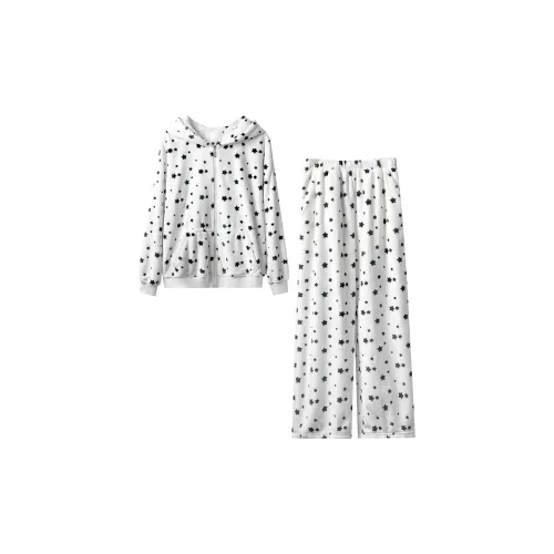 JUNEI Звезды Узор Женские Пижамные Комплекты