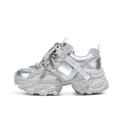 JOSINY Устойчивые к истиранию противоскользящие низкие топовые массивные кроссовки женские