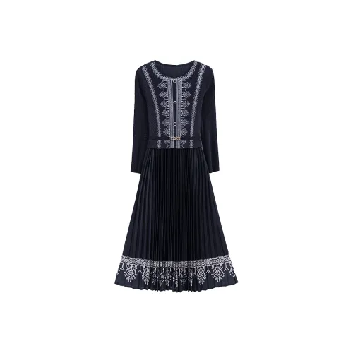 KAIMUSHI Женские Длинные Платья с Длинными Рукавами