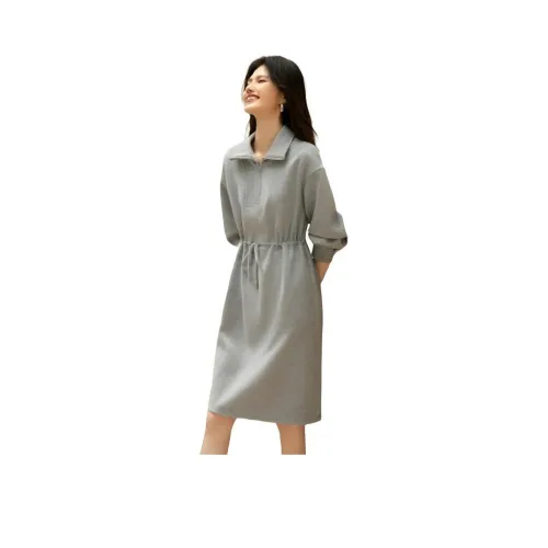 Langqing Длинный рукав Платье Женское