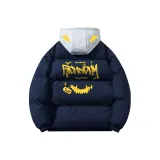 Темно-синий, синий с серым капюшоном