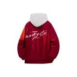 Бургундский хлопковый пуховик (утеплённый)