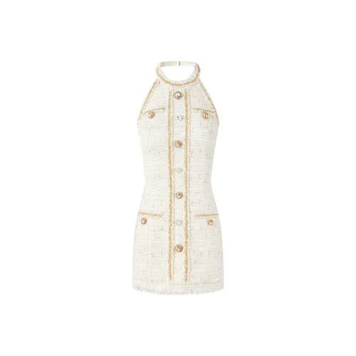 DITB Экрю Женские Платья без рукавов