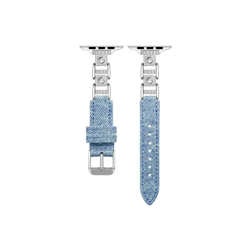 Vobafe Ремень Apple Совместимость Металл Деним Материал Циркон