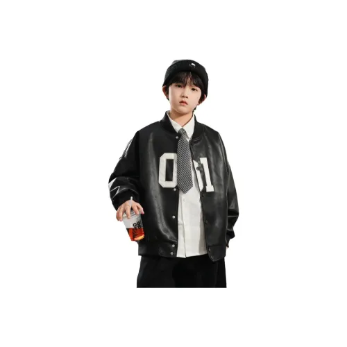 The panda is round Кожа Куртка Детский