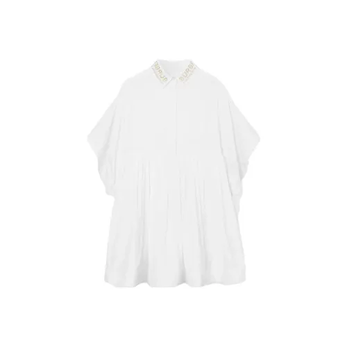 Burberry Белые Платья для Девочек