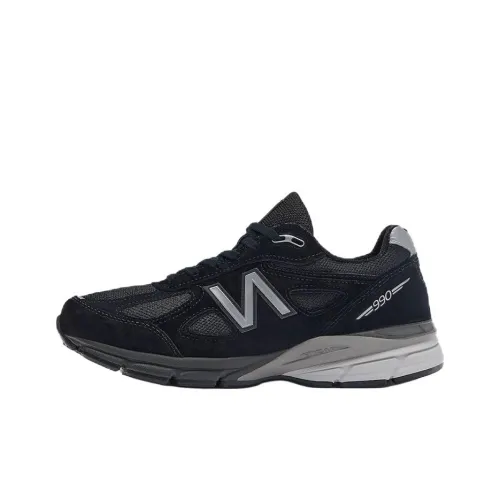 New Balance NB 990 V4 Low Топ Повседневный Городской Коммутер Беговые кроссовки Мужской Черный Серый