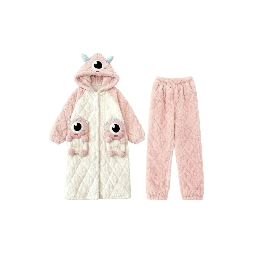 QIAOYUN Розовый Женский Пижамный Комплект