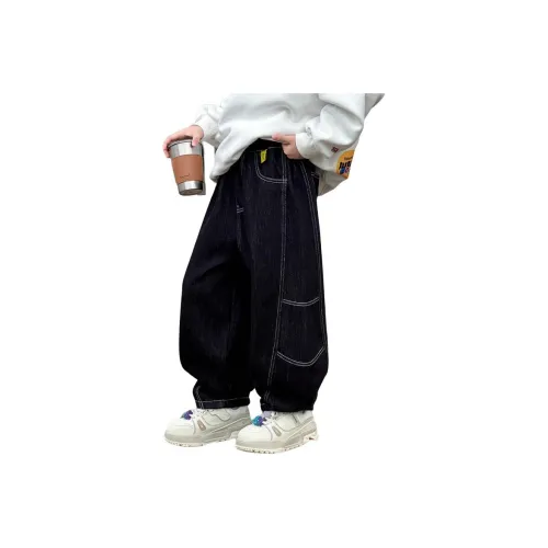 The panda is round Полночный синий KIDS Джинсы