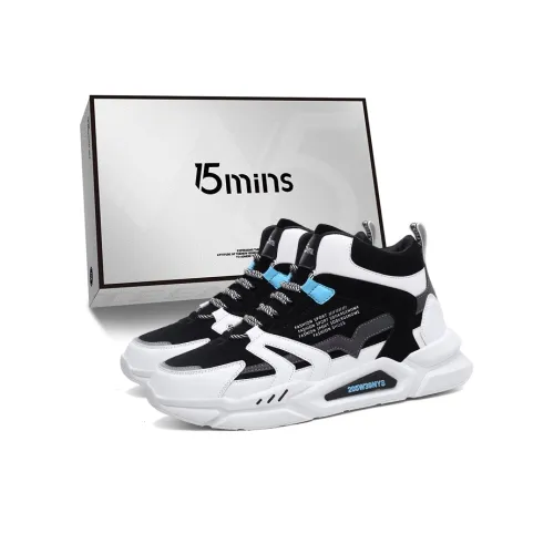 15 MINS Устойчивые к истиранию противоскользящие высокие кеды для скейтбординга унисекс