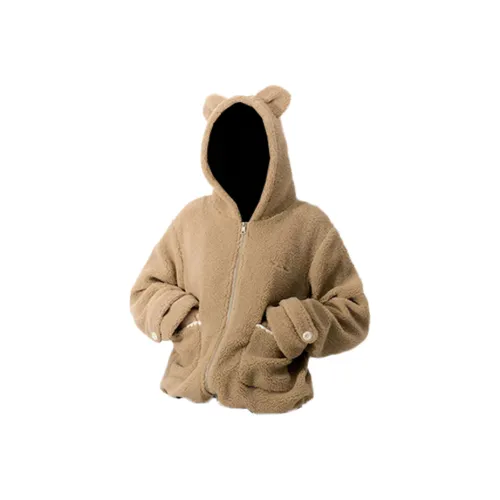 SNEIKLAU Коричневый [Корейский стиль Преппи] Унисекс Куртки