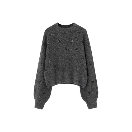 SOON FLOWER Серый Женский Свитер