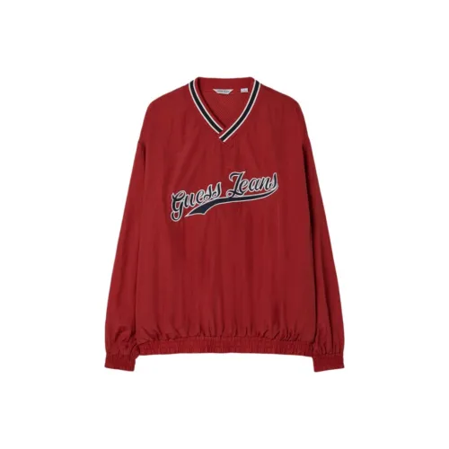 GUESS Red Men's Sweatshirts GUESS Красный Мужские Свитшоты