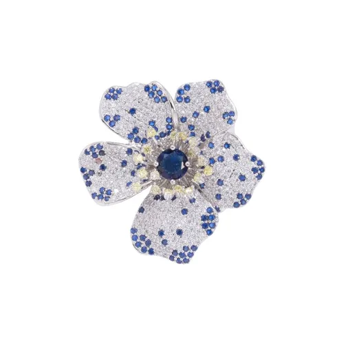 Фиолетовый медный сплав броши женские