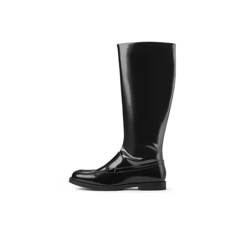 CHARLES KEITH Маленький CK Колено Высокие сапоги 2 см Женские Черная коробка Черный