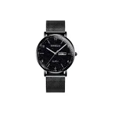 Черный корпус, звездный циферблат, черный ремешок Милан