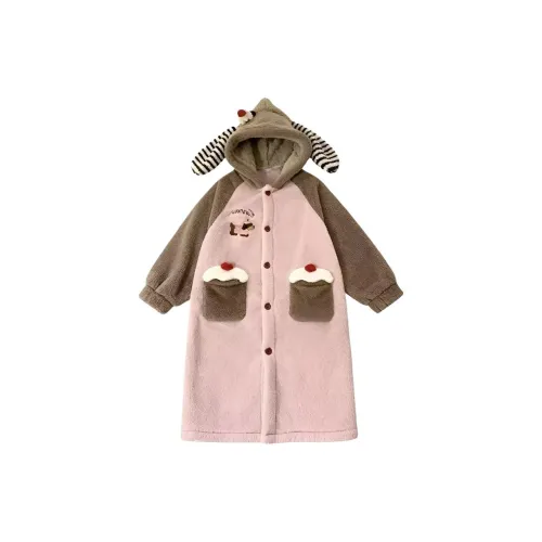 MUQINGQING Розовый Sleep Lilac Женские Банные халаты