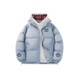 Светло-синий (Черный бархат, кошачья лапа) С подарками вышивка свитшот (6836)