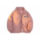 Розовый хлопковый пуховик