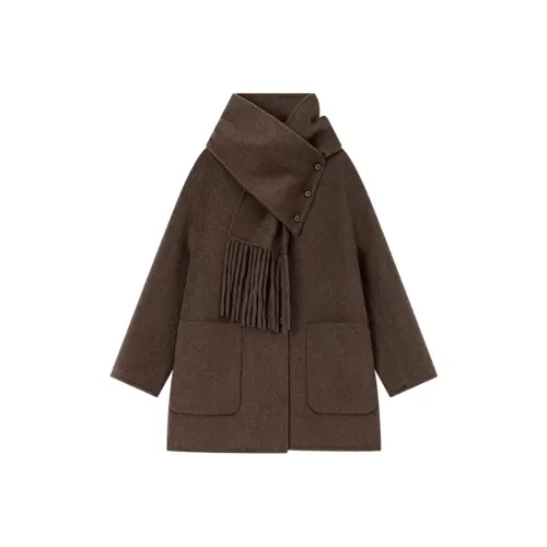 CHUNSHIMAN Шоколадно-коричневый Женский Пальто
