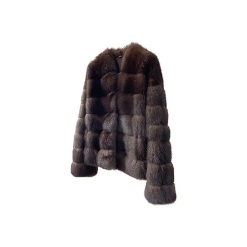 MH Каштановый Женские Меховые изделия