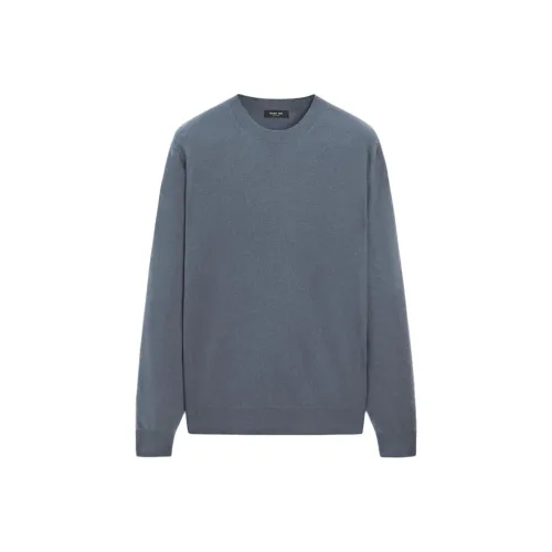 Massimo Dutti Синий Мужской Трикотаж