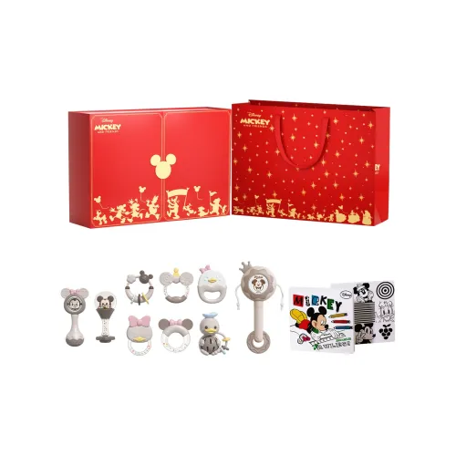 Disney Newborn Малыш Игрушка Коробка с Ручной Сцеплением для Жевания и Погремушек Disney Тематическая Малыш Игрушка Коробка Развивающие Игрушки