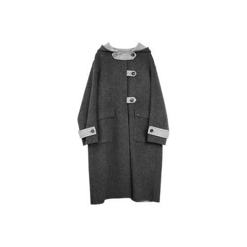 ELLE Темно-серый женский пальто