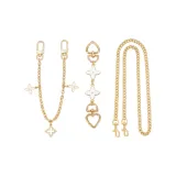 Белый четырехлистный клевер декоративная цепь + четырехлистный клевер удлинительная цепь + через плечо цепь