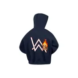 Темно-синий с флисовой подкладкой, череп, пламя, Jiahao