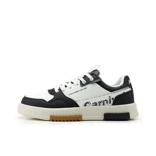 XTEP Низкие кроссовки для скейтбординга Мужские Черный Парусный Белый