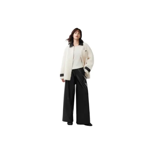 ELLE Белый Женские Бархатные Куртки