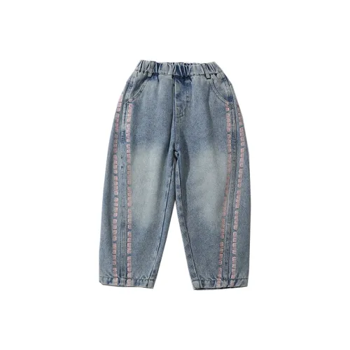 SHIBU Shounan C281 Боковая сторона С принтом Буква Джинсы Цвет изображения Предшкольные Джинсы