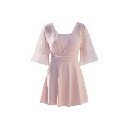 DUOCAI Короткое платье с короткими рукавами женское