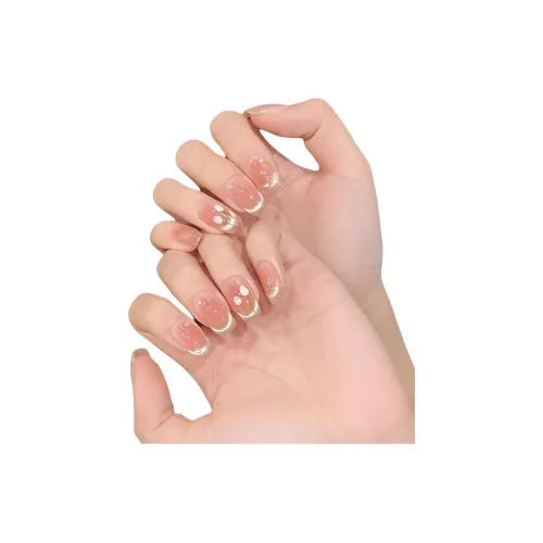 Fanze Qinshui Капелька росы Тюльпан Улыбка Кошачий глаз False Nail Средний LADDER Розовый Градиентный Coquette 20 мм